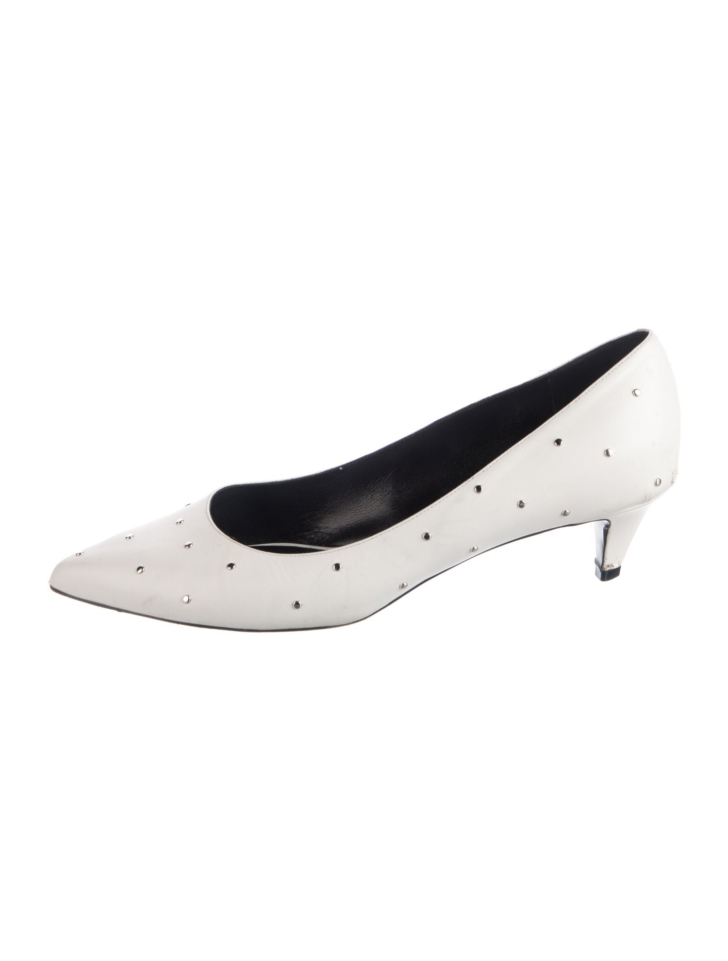 Celine Patent Leather Studded Accents Slingback Pumps