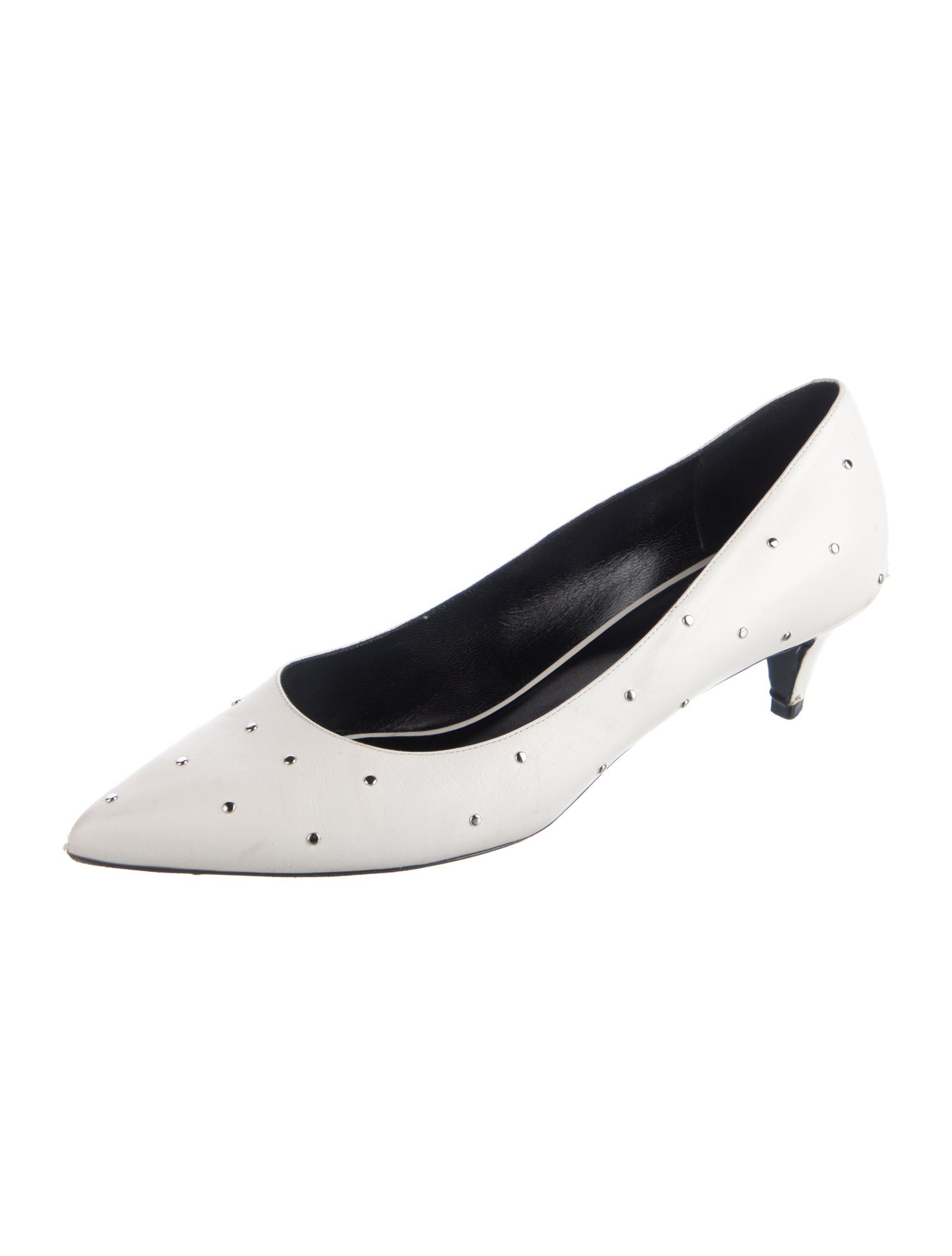 Celine Patent Leather Studded Accents Slingback Pumps