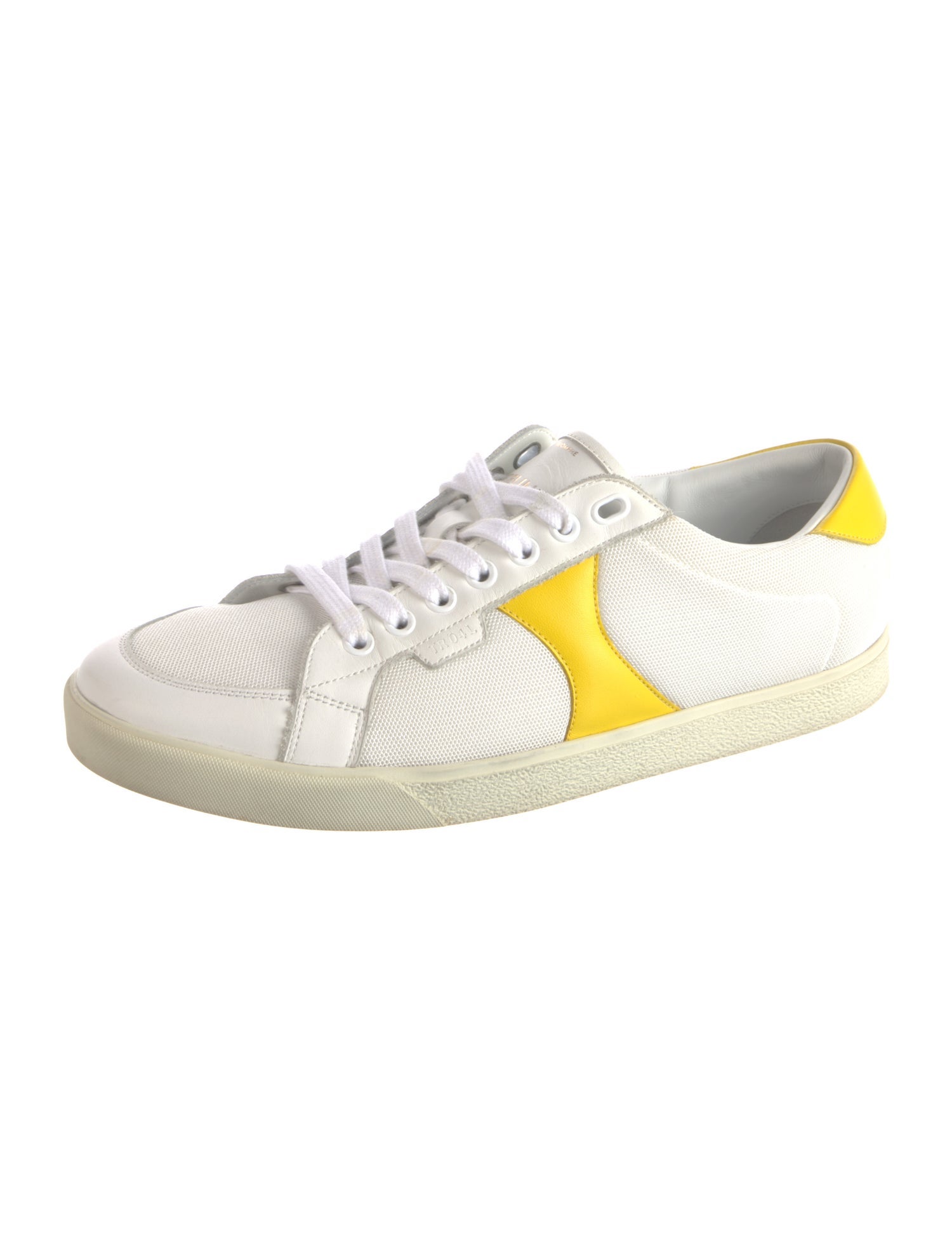 Celine Leather Colorblock Pattern Sneakers
