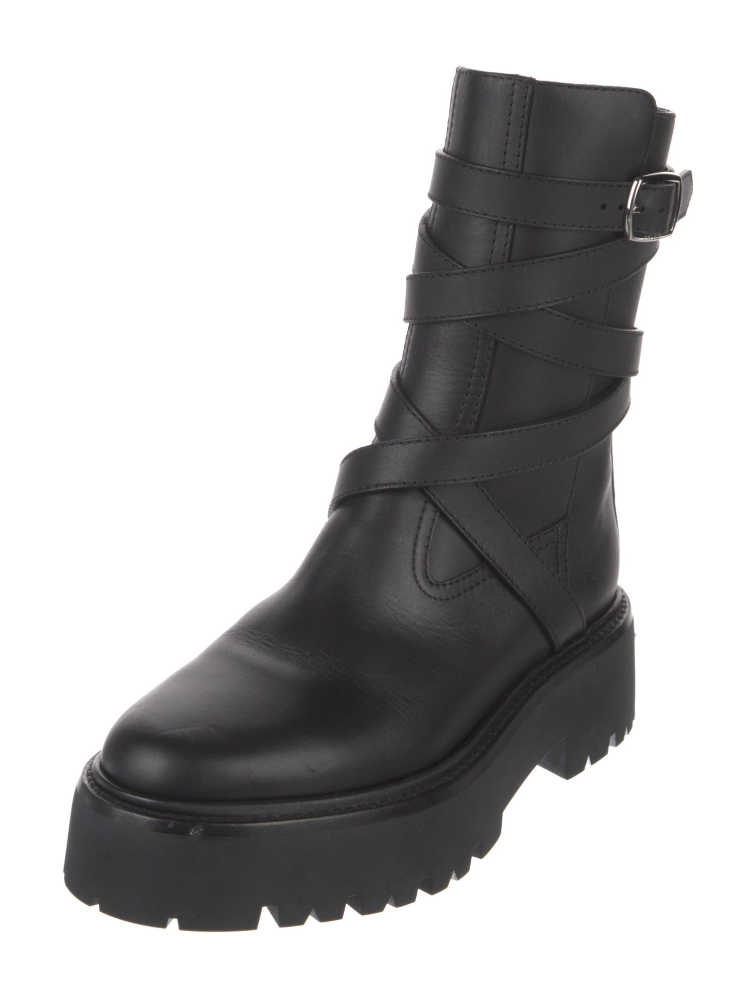 Celine Leather Combat Boots
