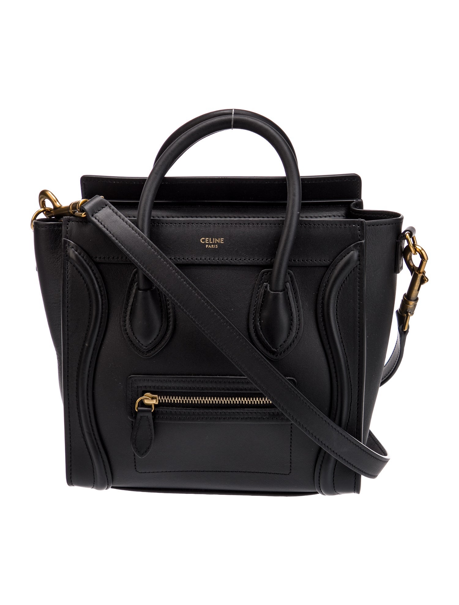 Celine Leather Top Handle Bag