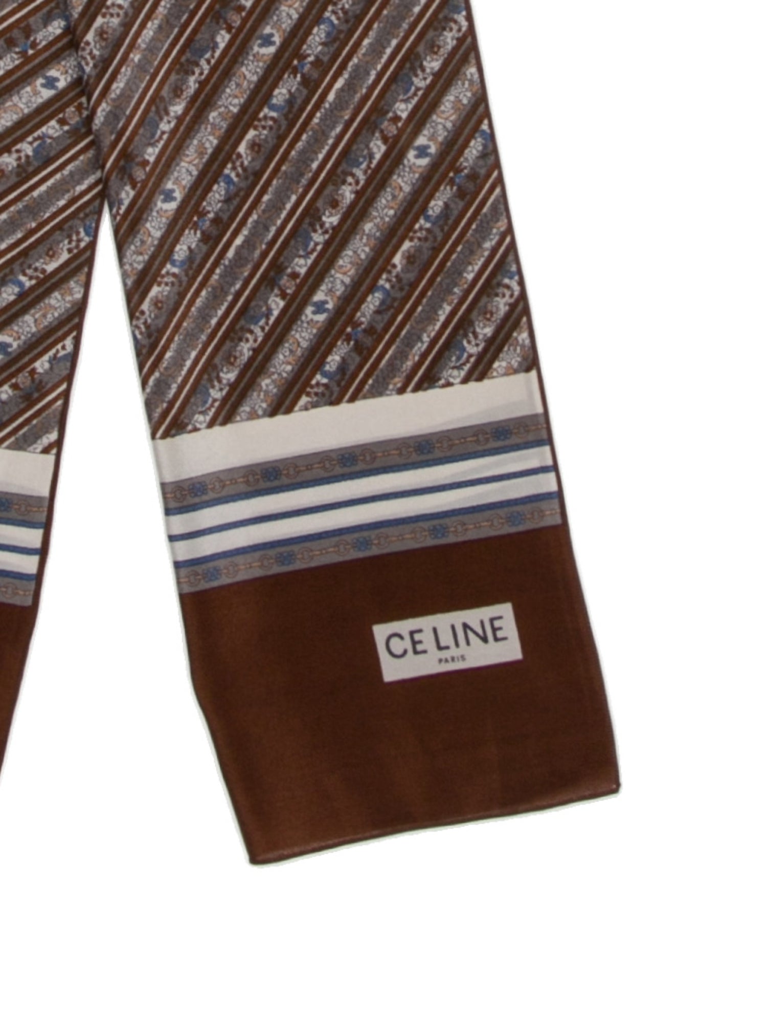 Celine Silk Striped Scarf