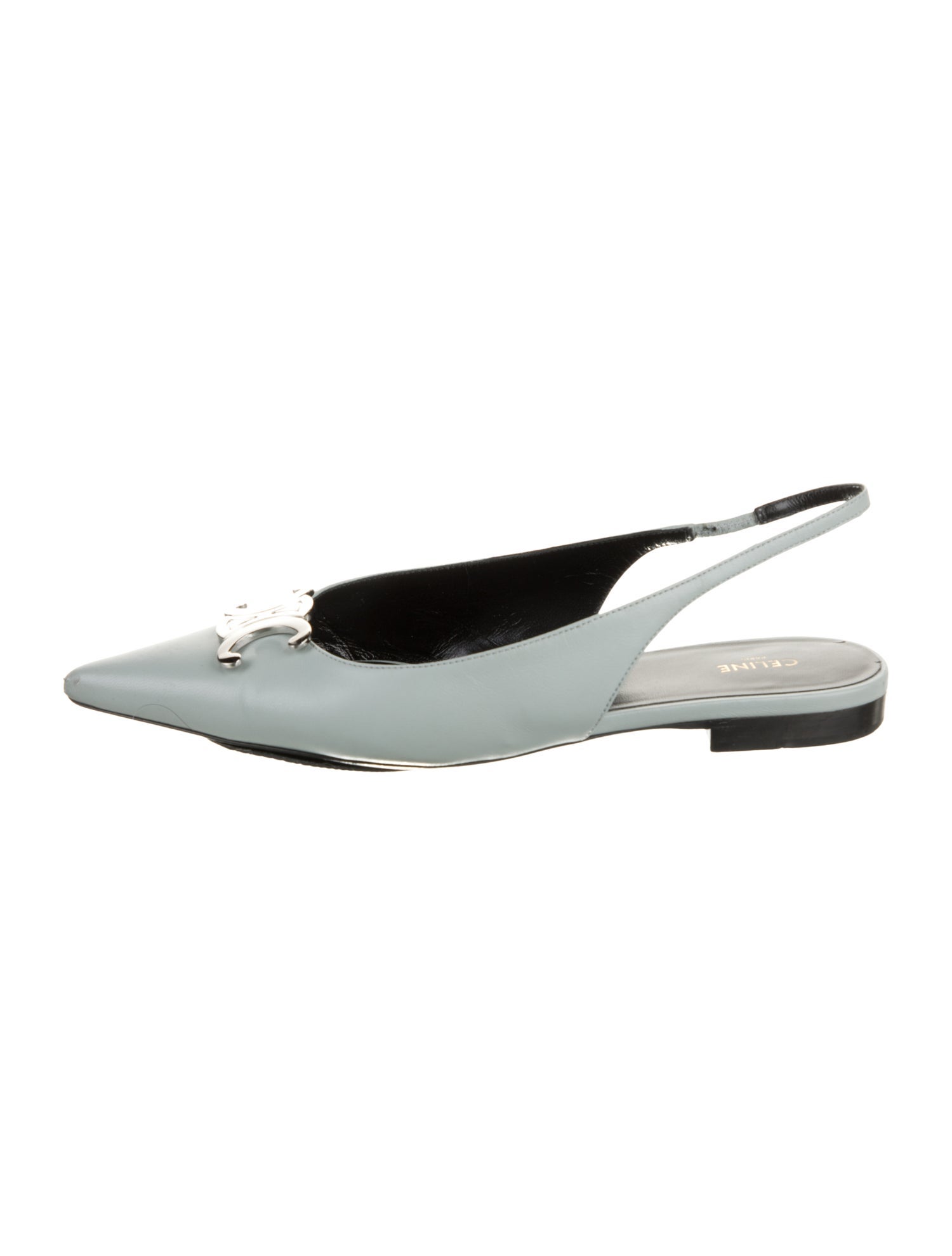 Celine Leather Slingback Flats