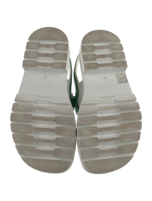 Celine Leather Colorblock Pattern Espadrilles