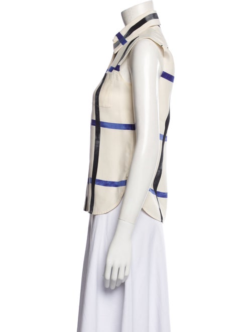 Celine Silk Printed Button-Up Top