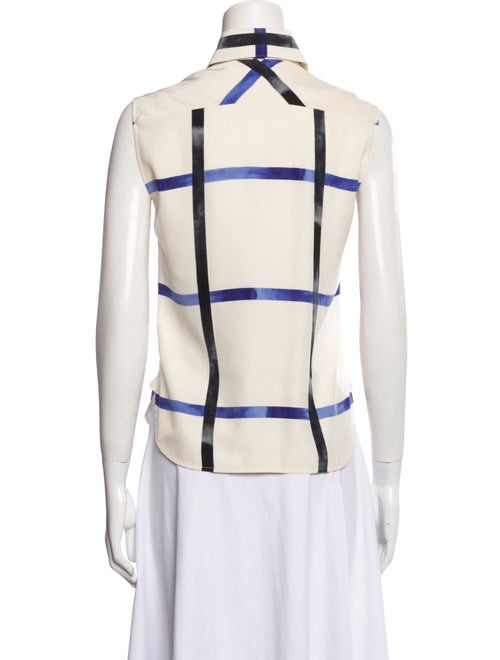 Celine Silk Printed Button-Up Top