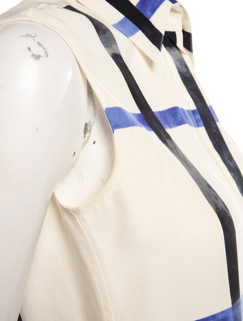 Celine Silk Printed Button-Up Top