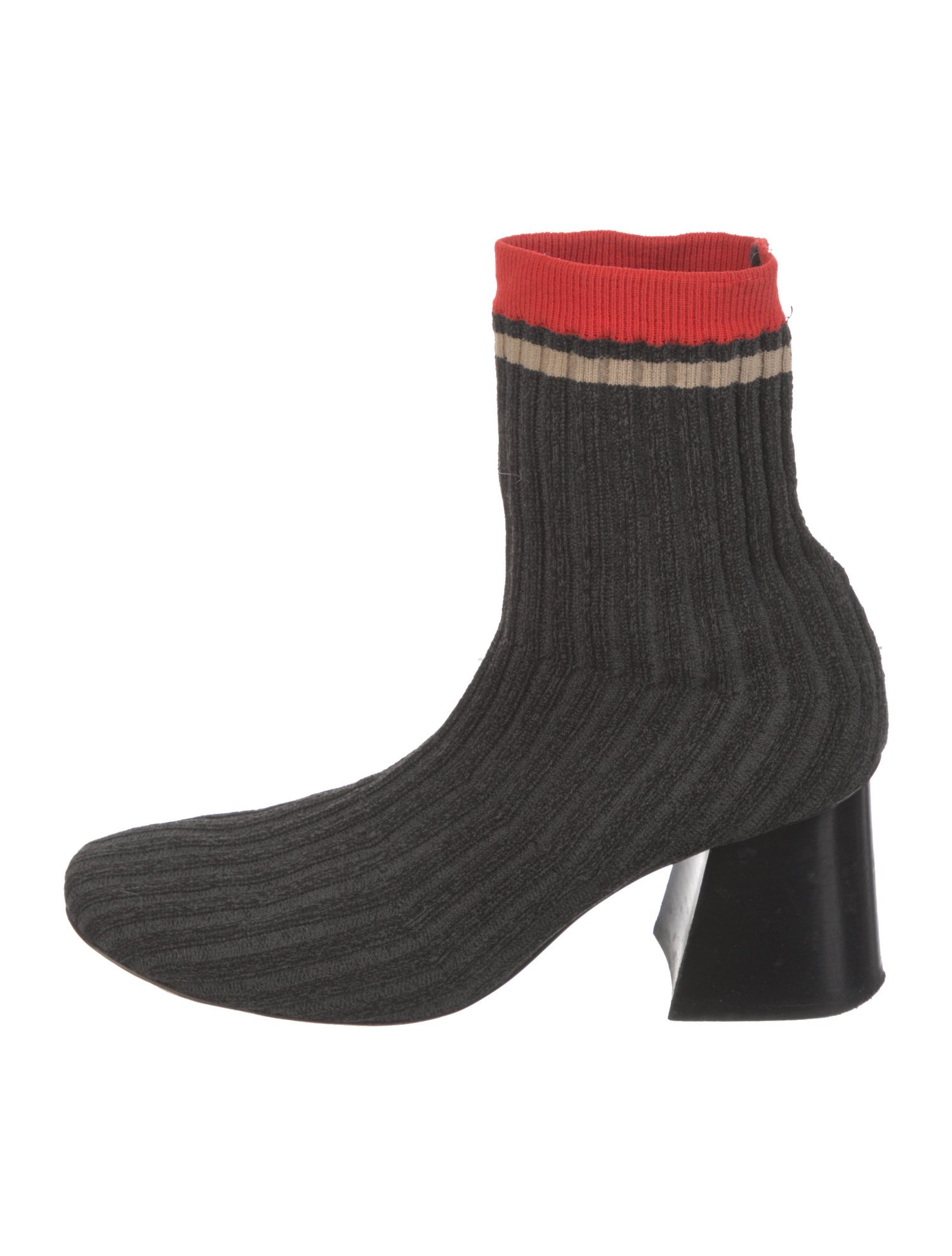 Celine Colorblock Pattern Sock Boots