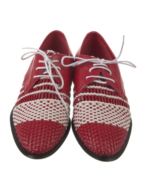 Celine Leather Lace Pattern Oxfords