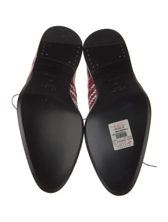 Celine Leather Lace Pattern Oxfords