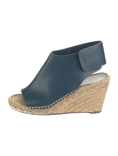 Celine Leather Whipstitch Trim Espadrilles