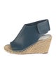 Celine Leather Whipstitch Trim Espadrilles