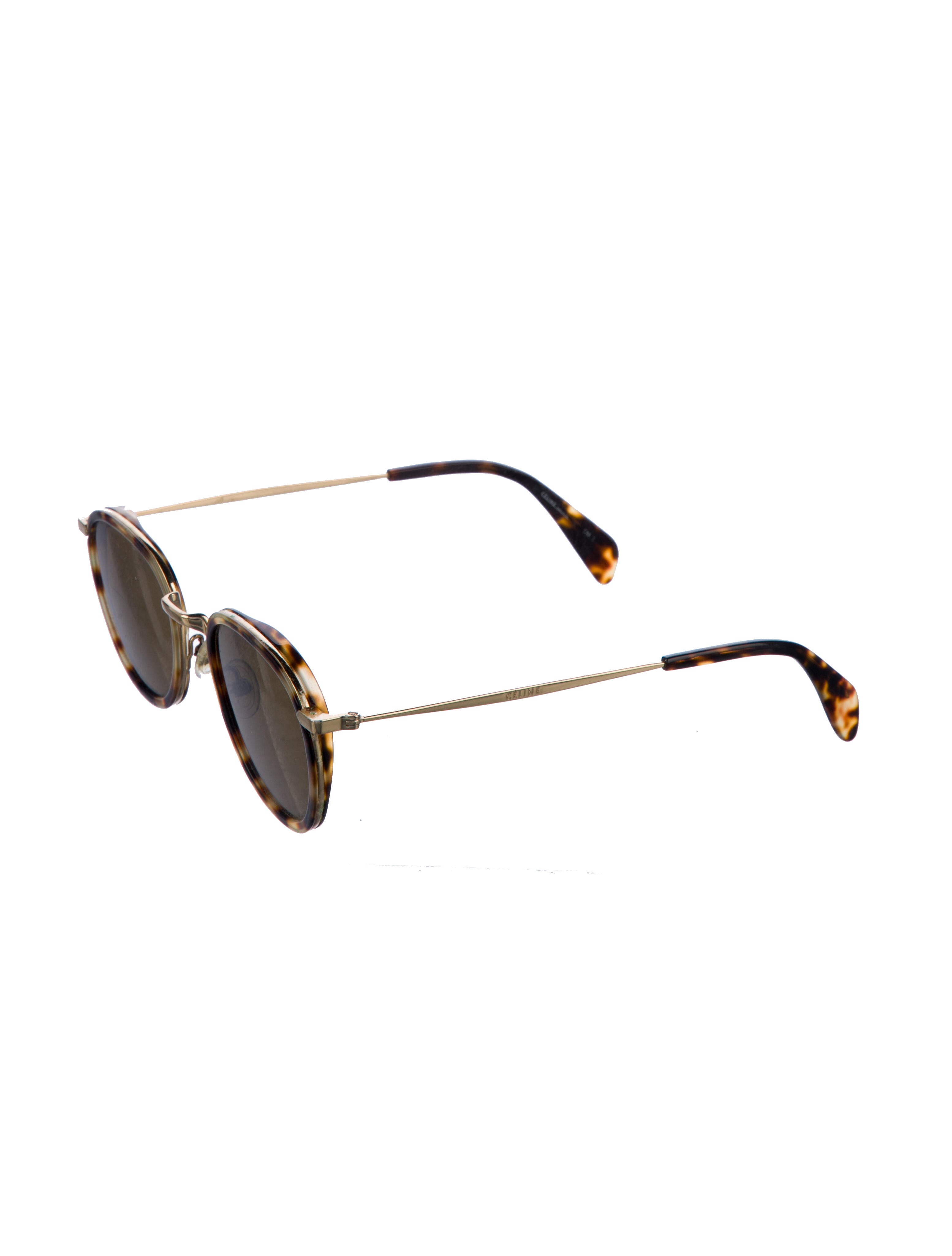 Celine Round Mirrored Sunglasses
