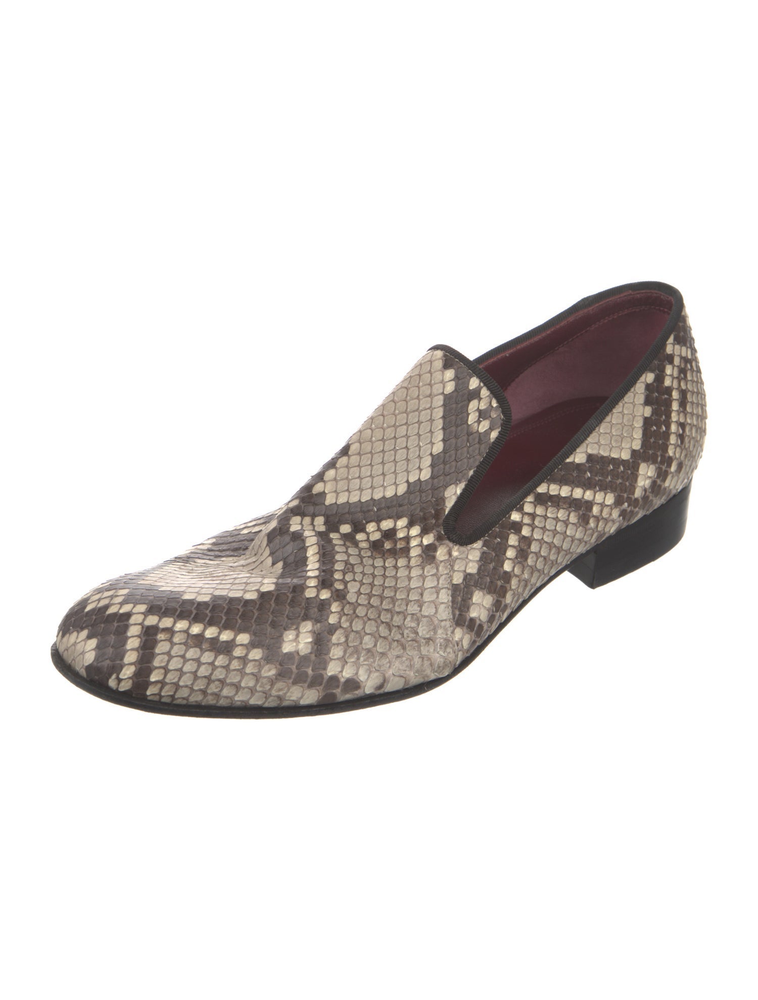 Celine Snakeskin Animal Print Loafers