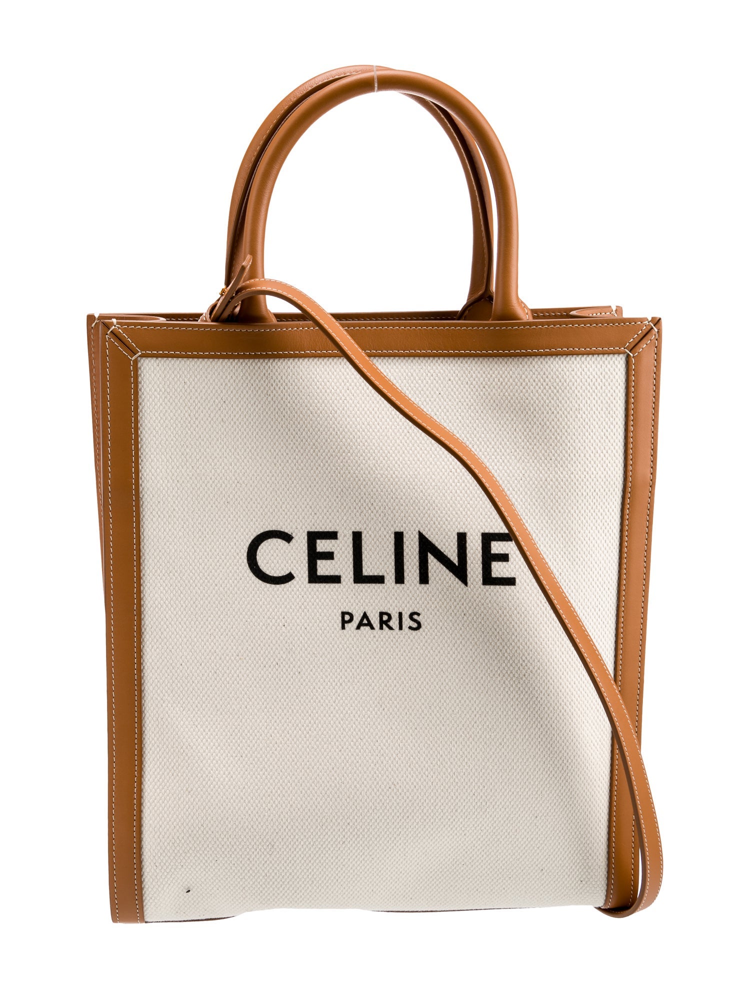 ☆☆CELINE☆☆ 23FW Cabas Vertical Small Tote Bag 192082 DL4 Celine Canvas Vertical Cabas Small 2022 - Black Totes