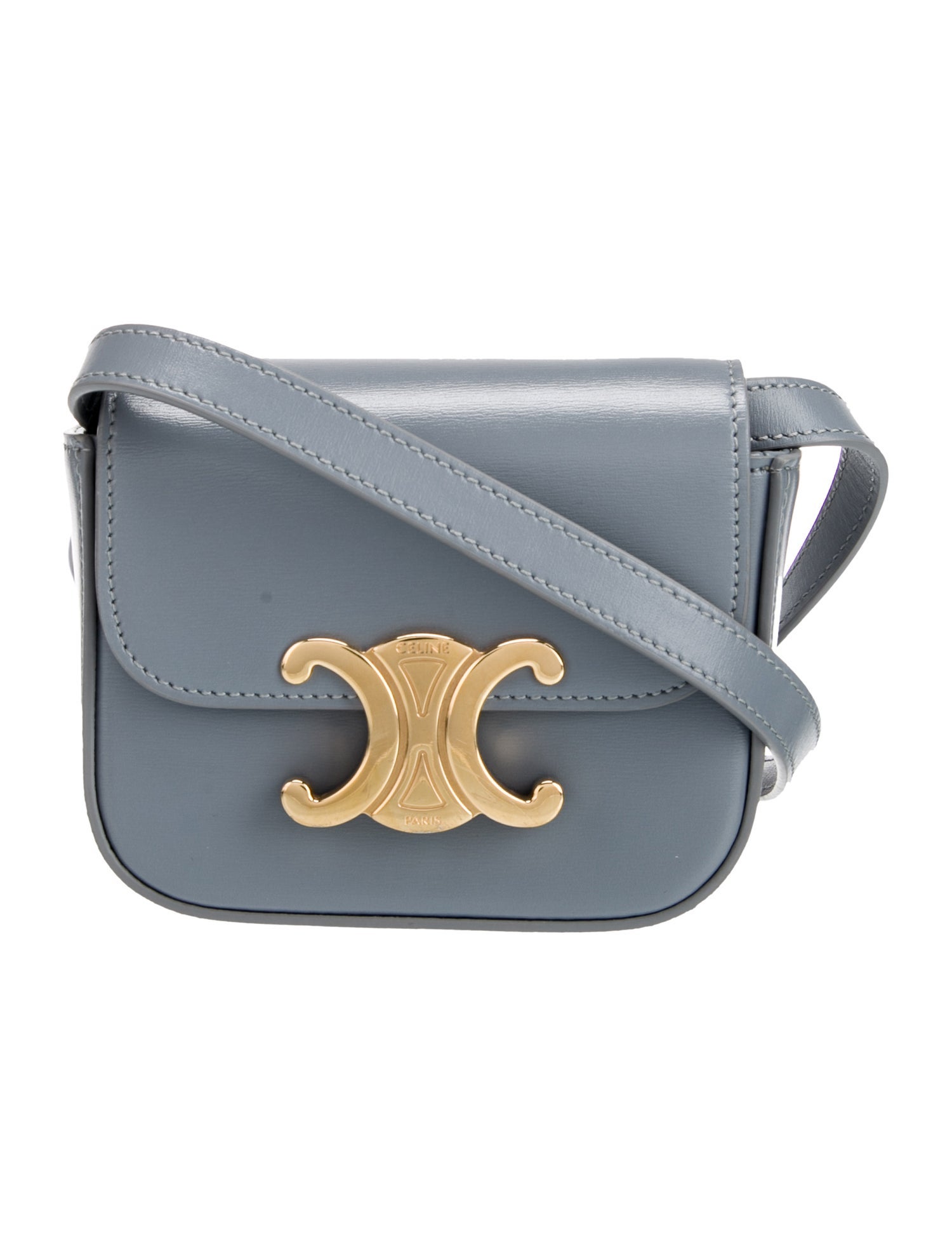 Celine Leather Triomphe Claude Mini 2023