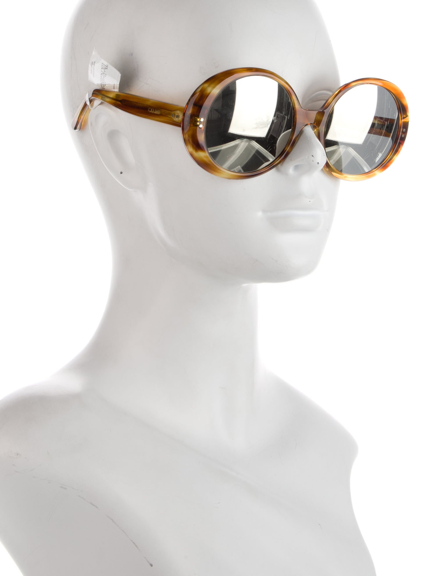 Celine Round Mirrored Sunglasses