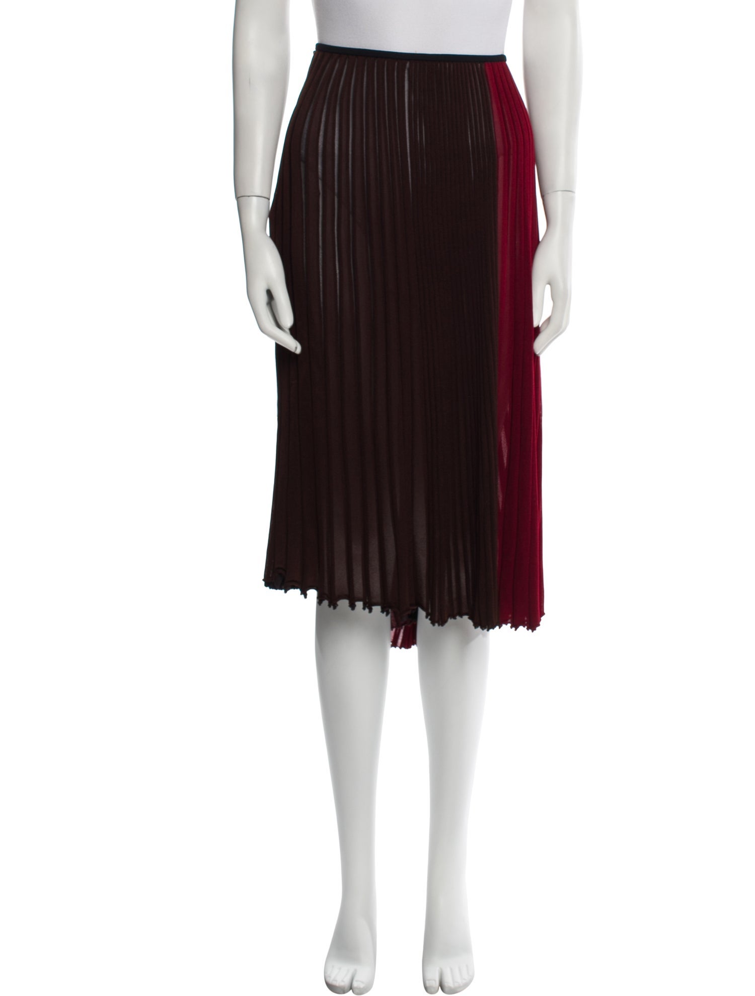 Celine Colorblock Pattern Knee-Length Skirt