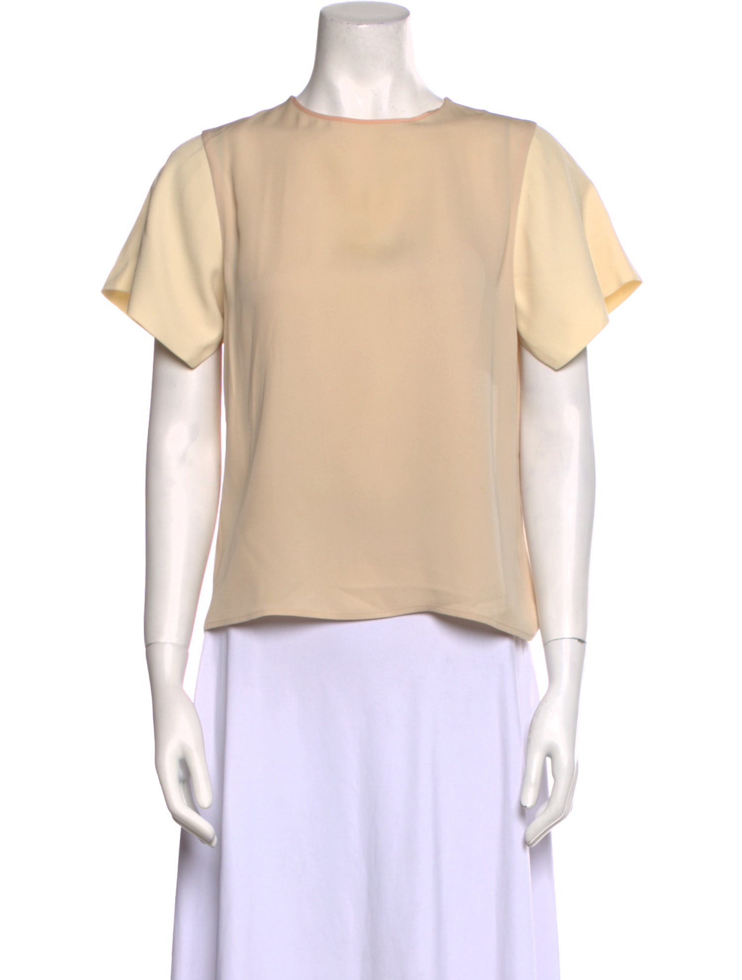 Celine Silk Crew Neck Top