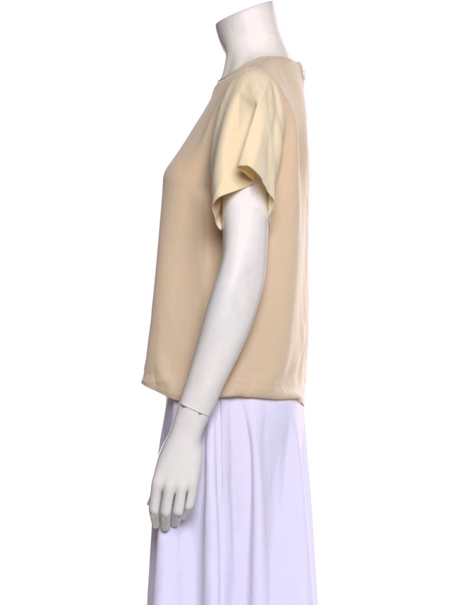 Celine Silk Crew Neck Top