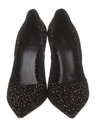 Celine Velvet Printed Pumps