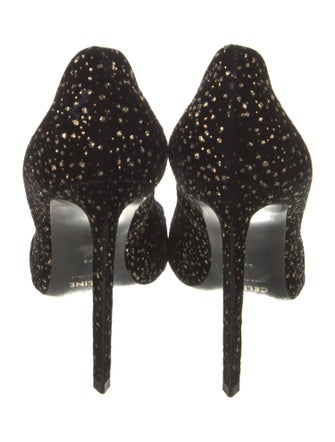 Celine Velvet Printed Pumps