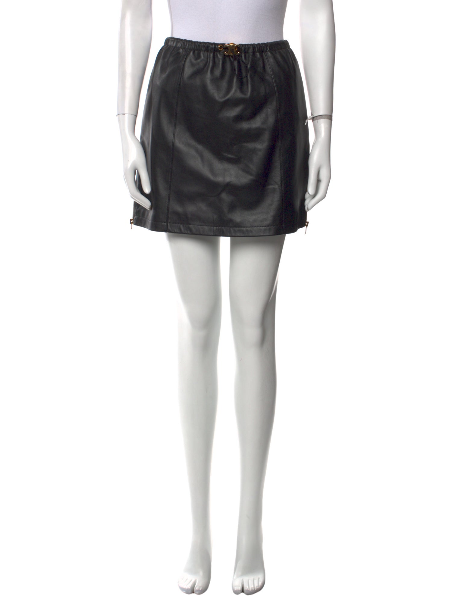 Celine Leather Mini Skirt
