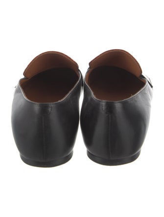 Celine Leather Animal Print Loafers