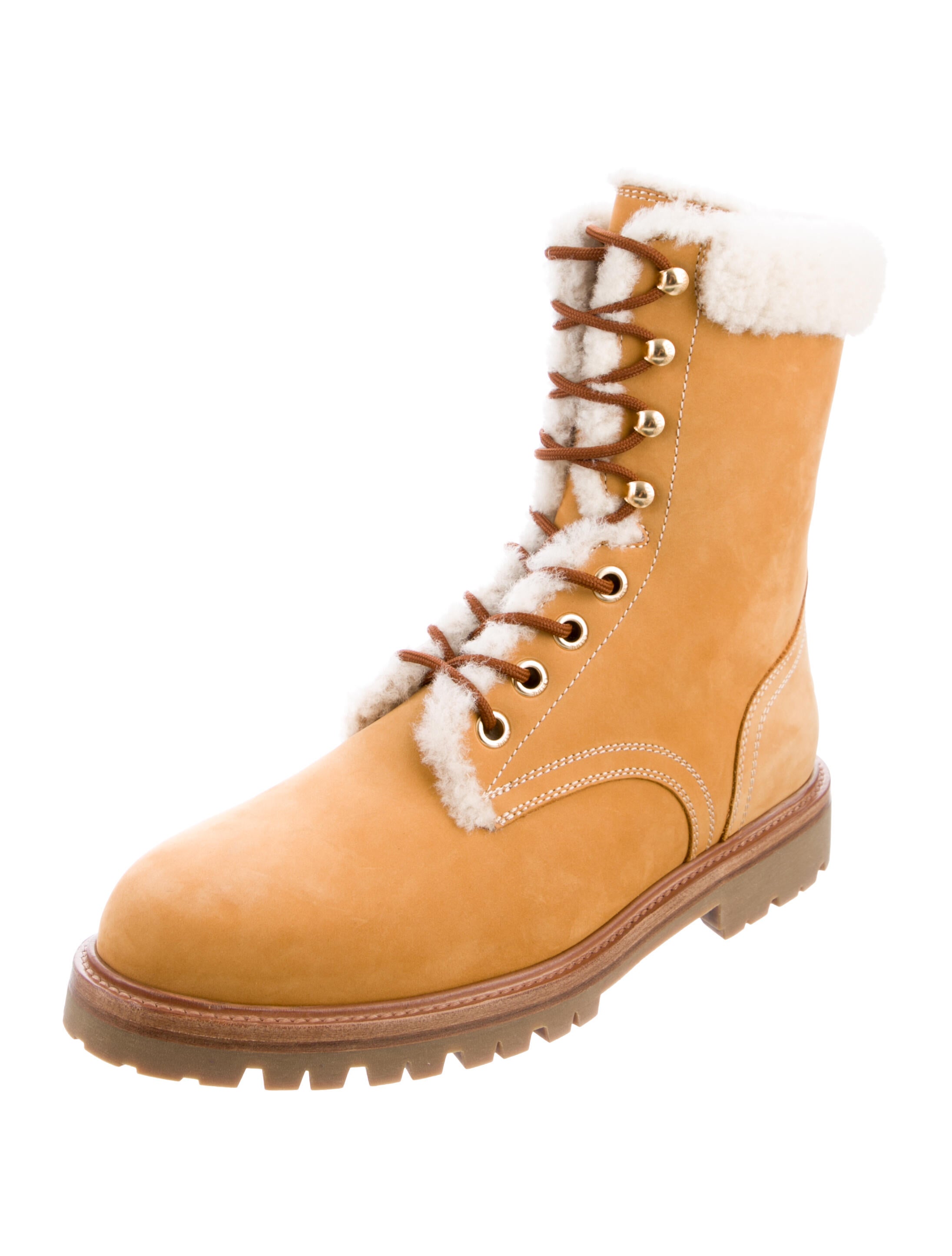 Celine Suede Combat Boots