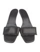 Celine Leather Ruffle Embellishment Slides