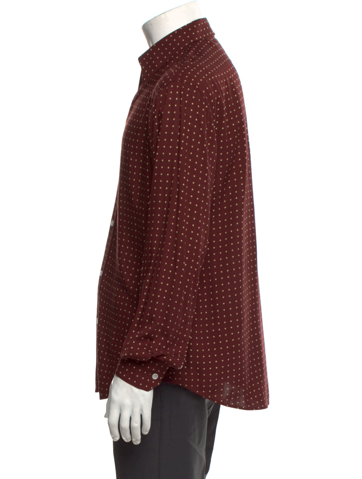 Celine Polka Dot Print Long Sleeve Dress Shirt