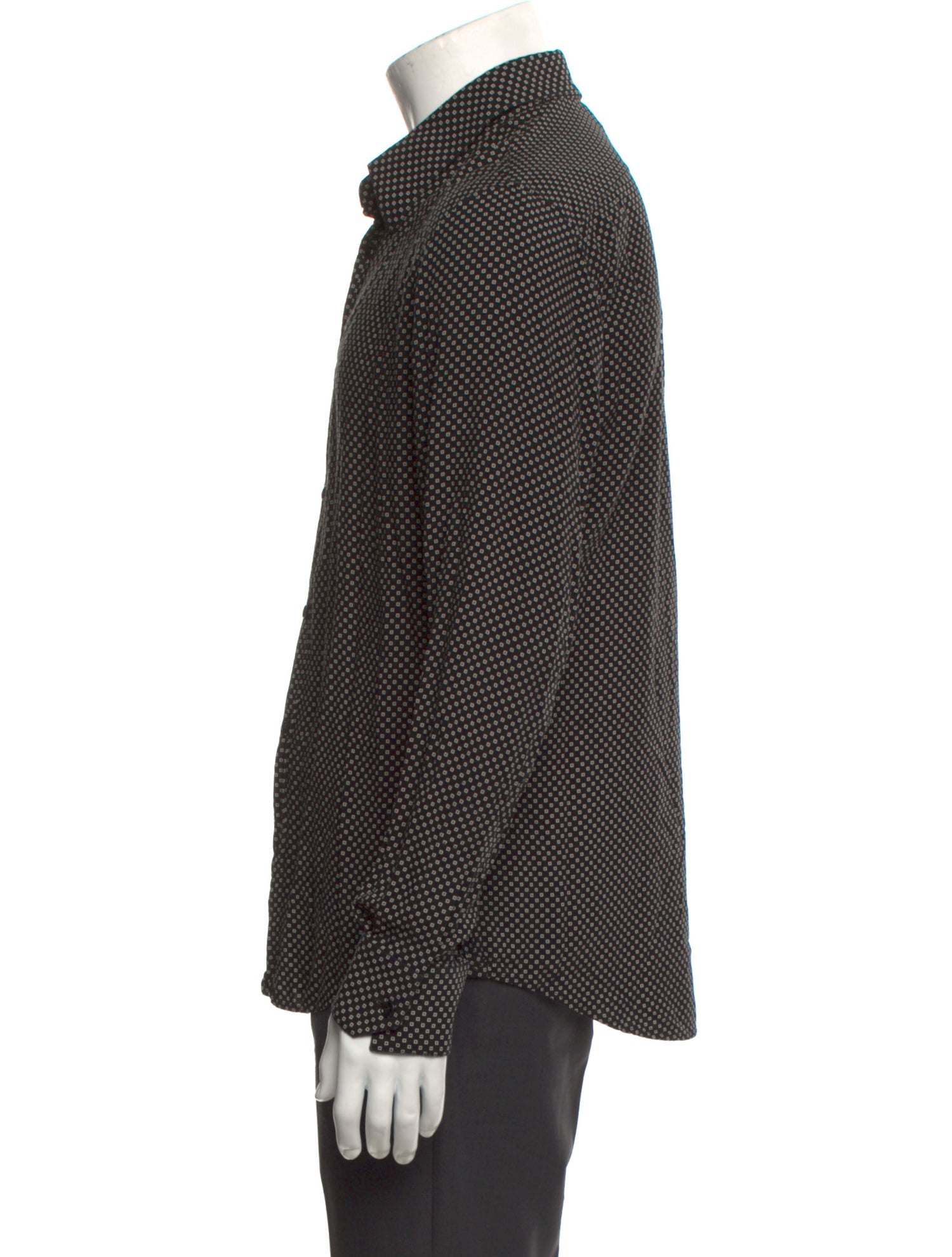 Celine Plaid Print Long Sleeve Shirt