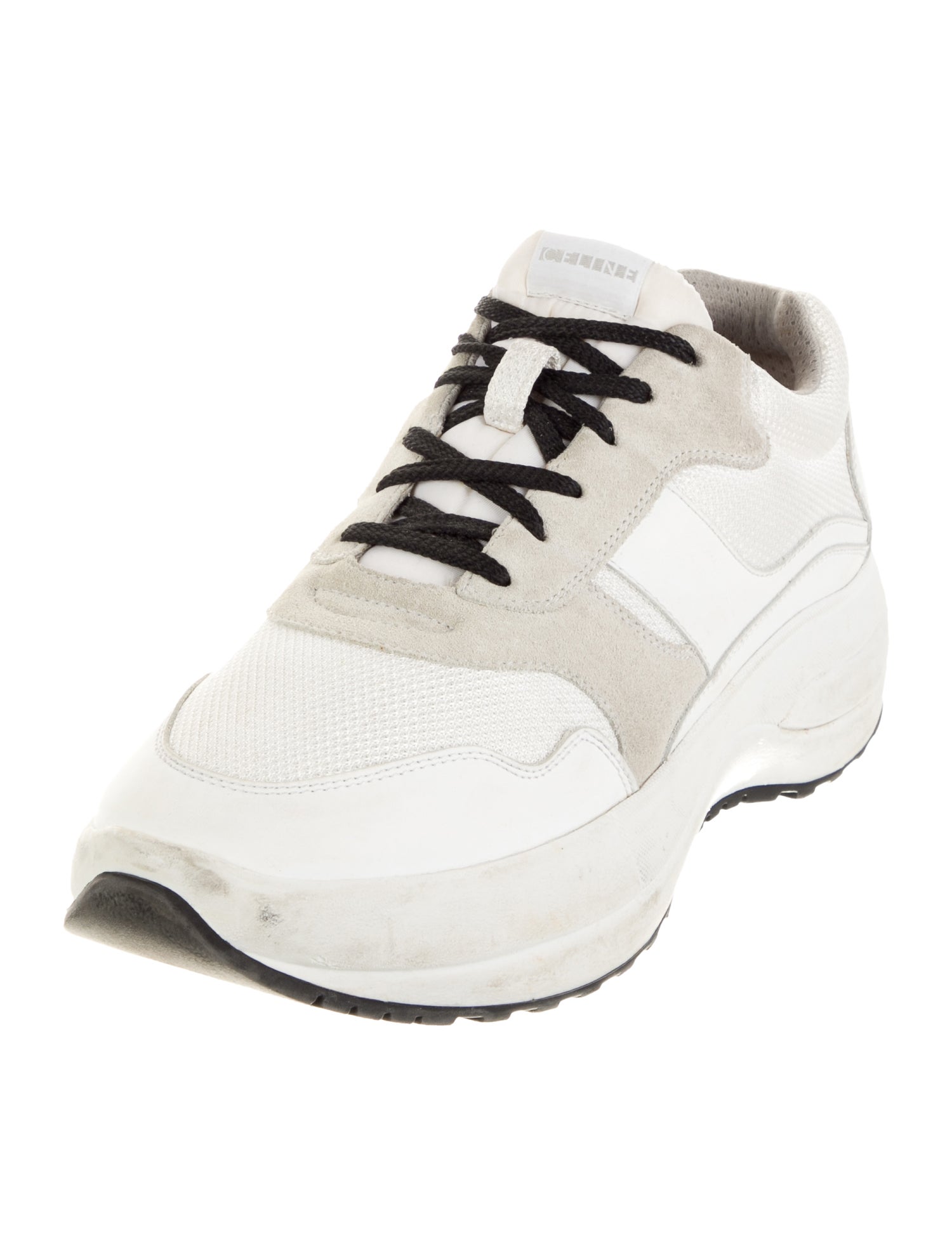 Celine Leather Colorblock Pattern Athletic Sneakers