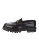 Celine Leather Fringe Trim Accent Loafers