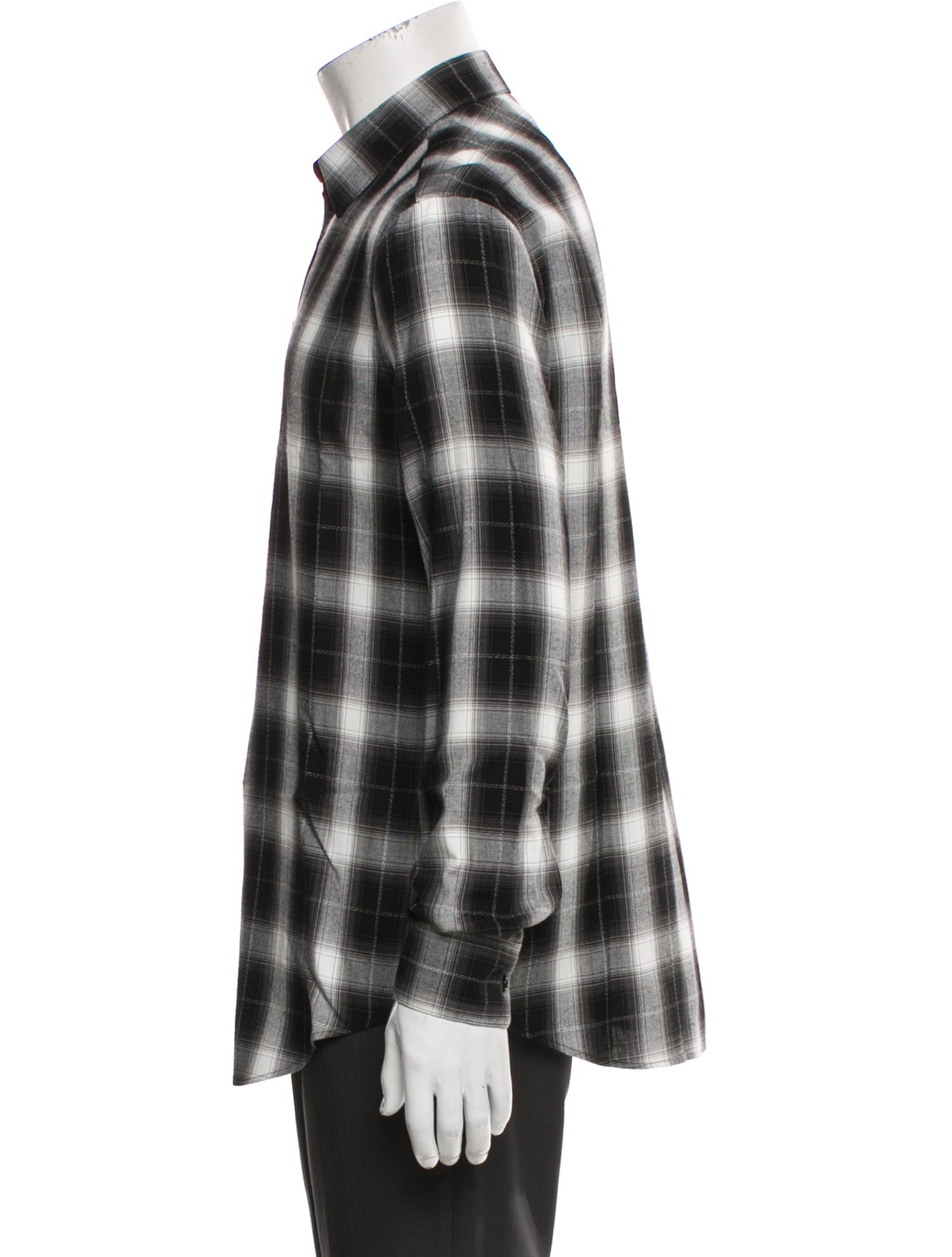 Celine Plaid Print Long Sleeve Shirt w/ Tags