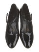Celine Patent Leather Grosgrain Trim T-Strap Pumps