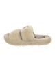Celine Shearling Leather Trim Embellishment Slides