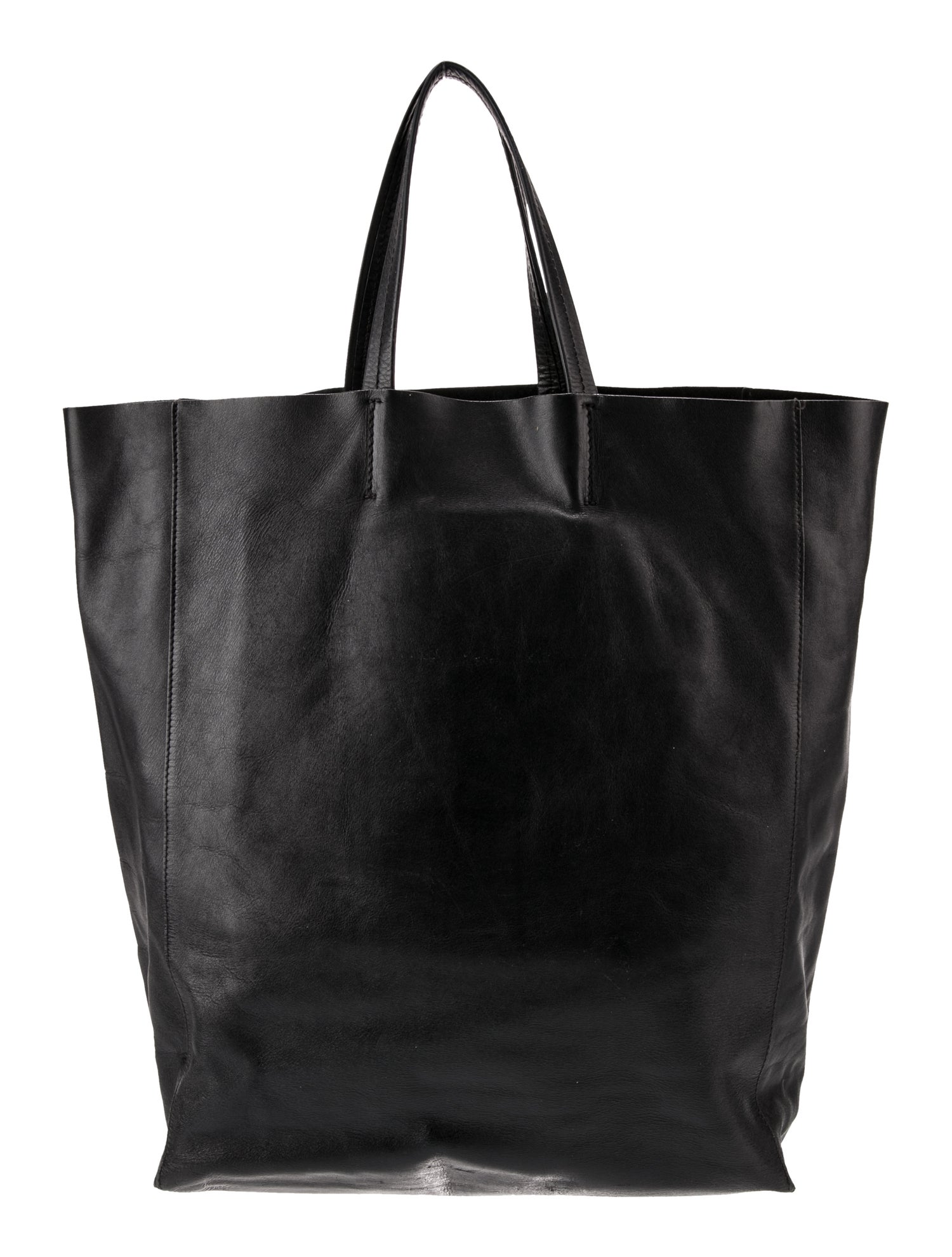 Celine Leather Vertical Cabas Tote Large