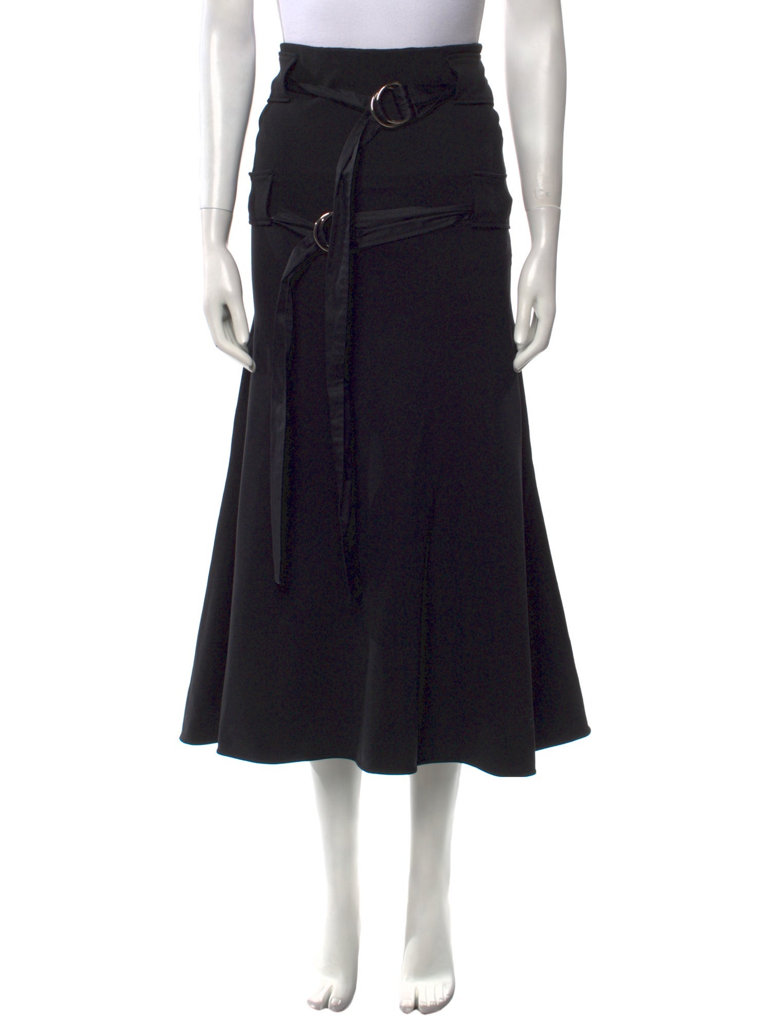 ワンピース JEAN PAUL GAULTIER Women Mid Skirts 2534FRO384J092 0003 BLAC Jean Paul Gaultier Soleil Vintage Midi Length Skirt - Black