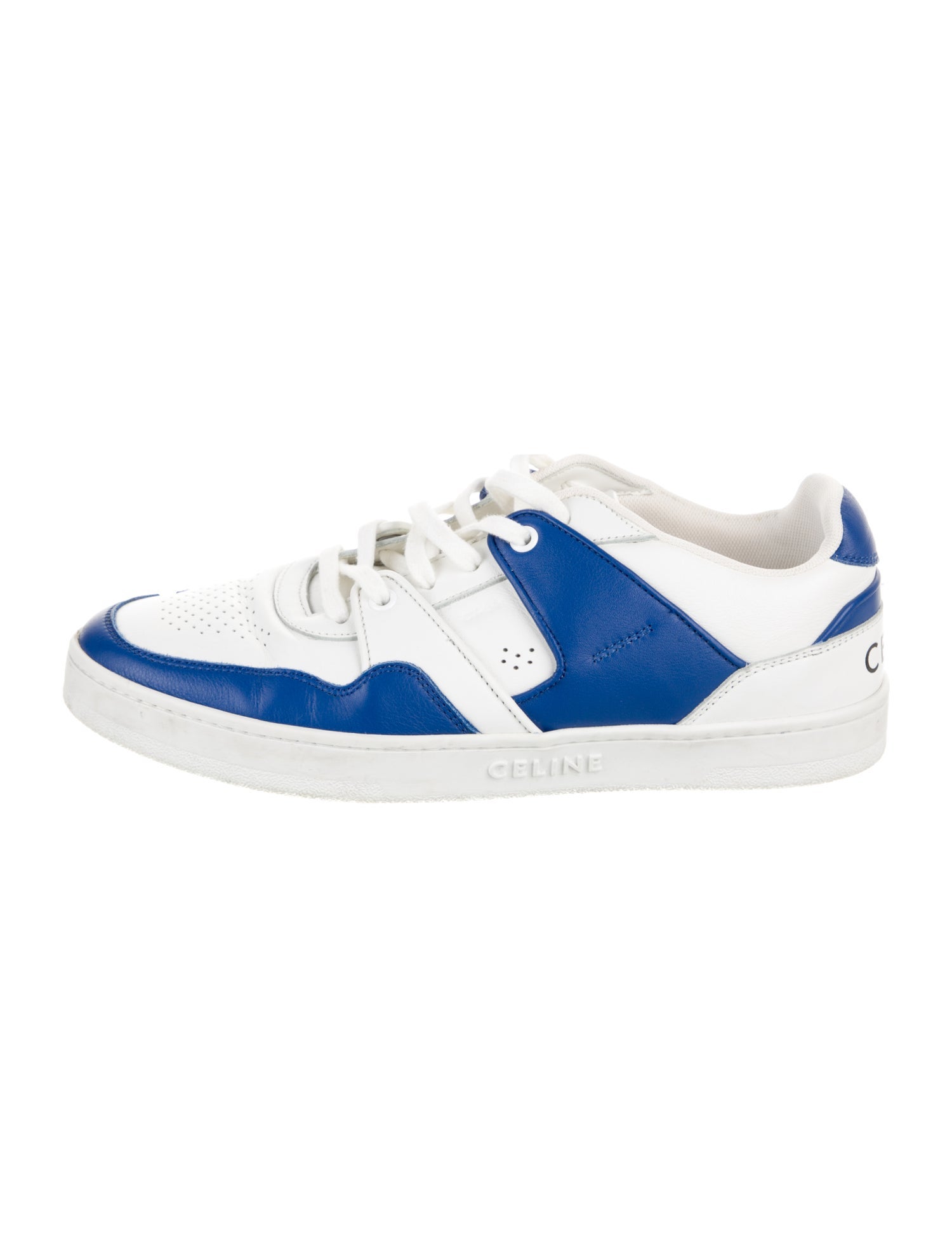 Celine Leather Colorblock Pattern Sneakers