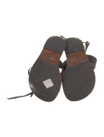 Celine Leather Slingback Sandals