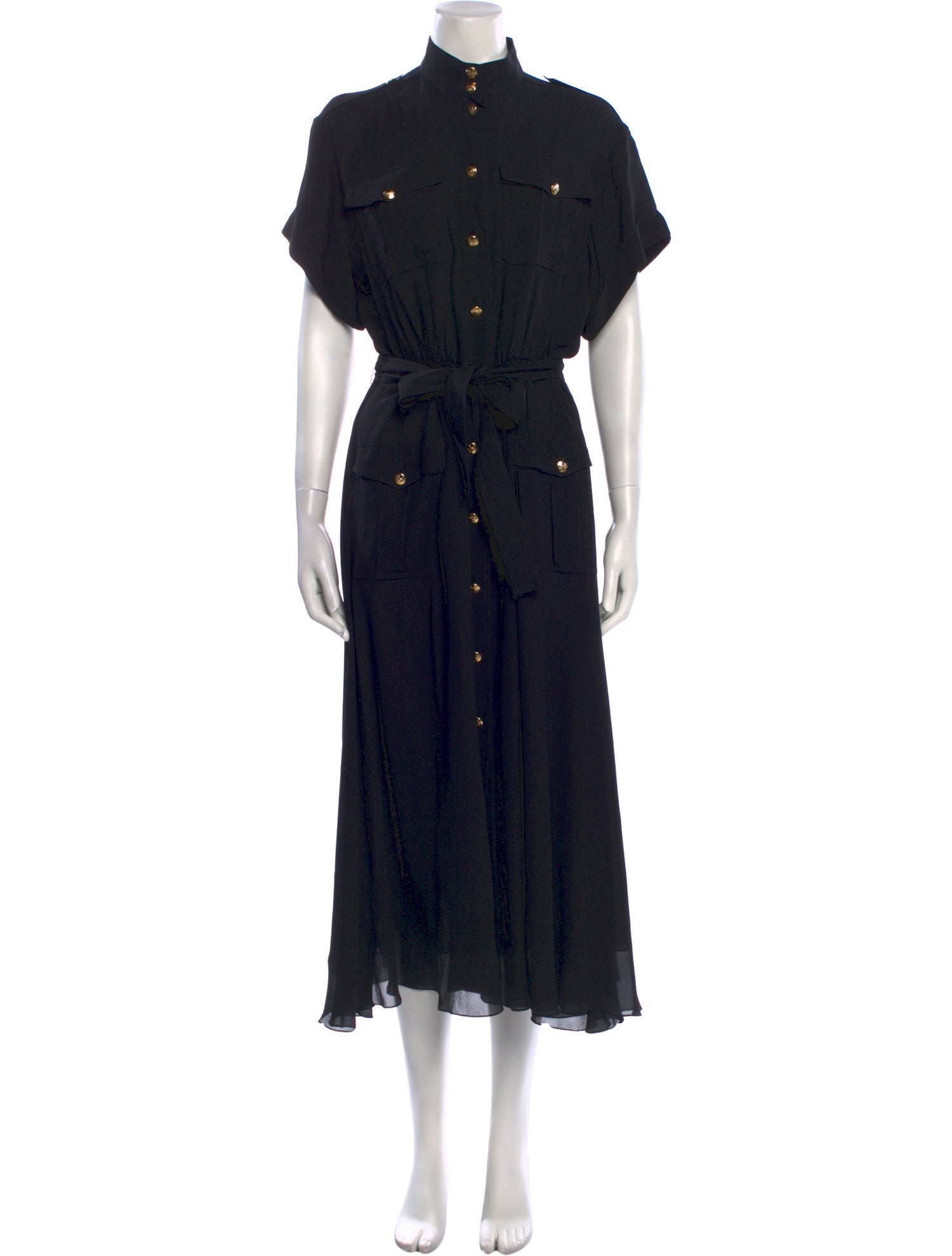 Celine Georgette Safari Long Dress