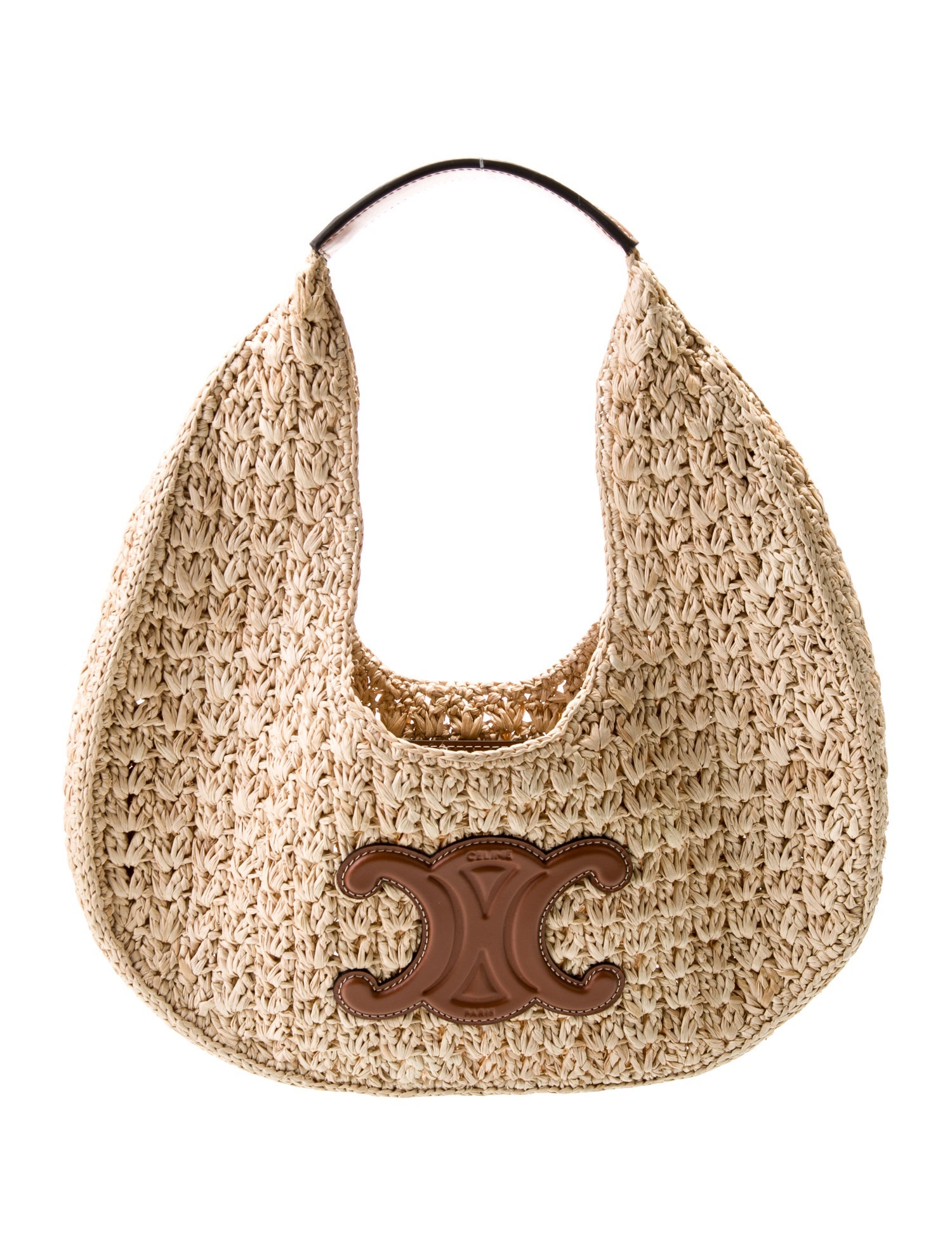 Celine Raffia Triomphe Crossbody Bag 2021 - Neutrals Mini