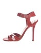 Celine Leather Chain-Link Accents Sandals
