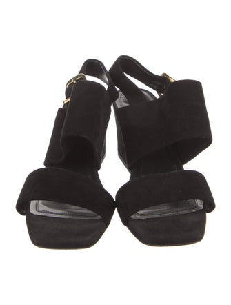 Celine Suede Slingback Sandals
