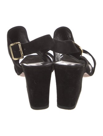Celine Suede Slingback Sandals