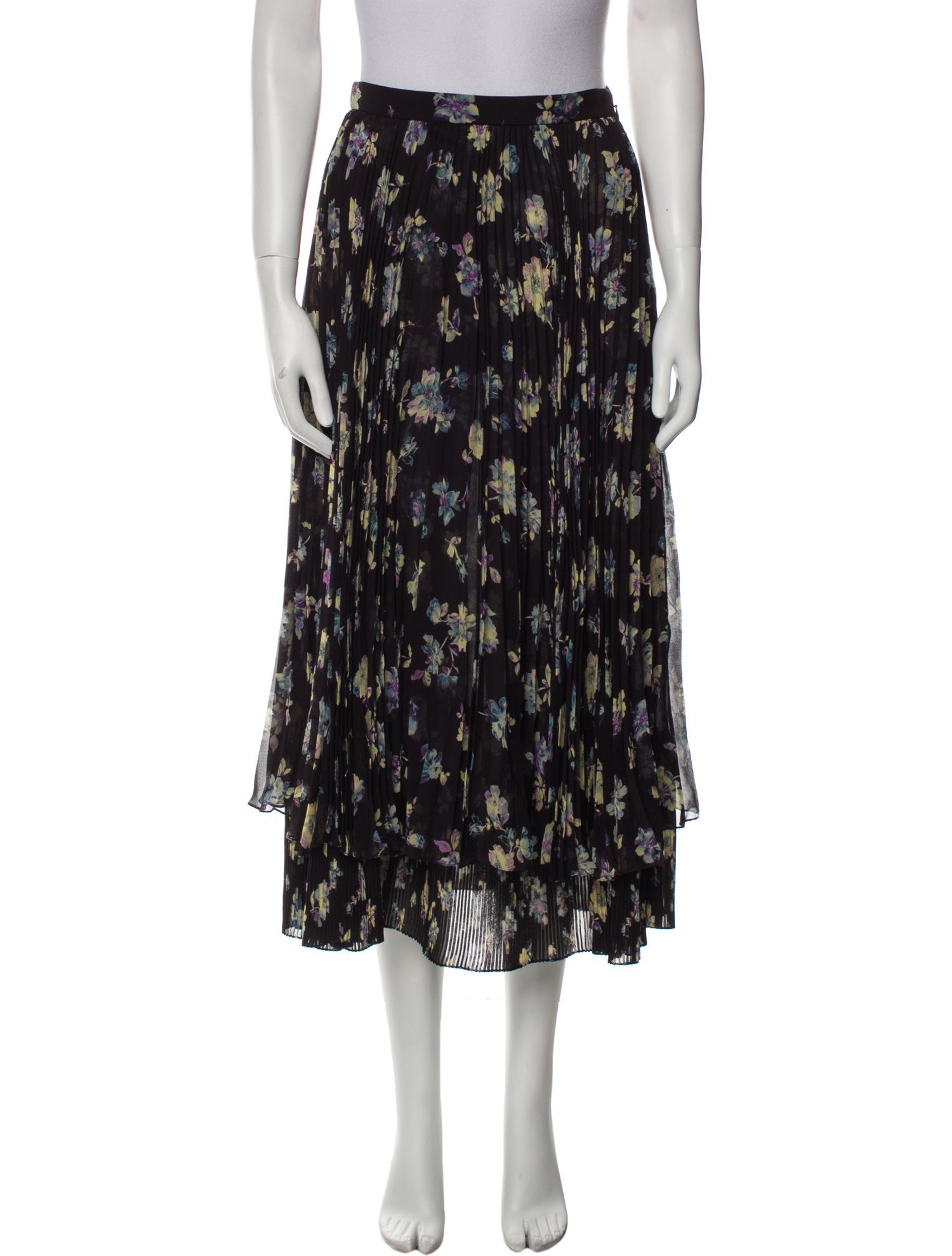 Celine Silk Midi Length Skirt