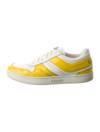 Celine Leather Colorblock Pattern Sneakers