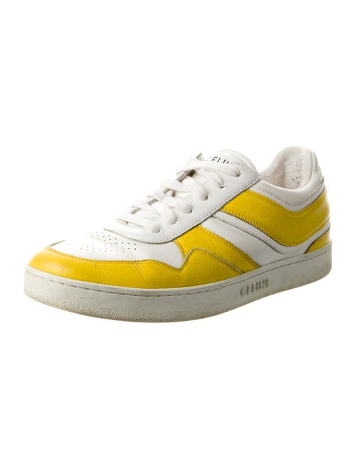 Celine Leather Colorblock Pattern Sneakers
