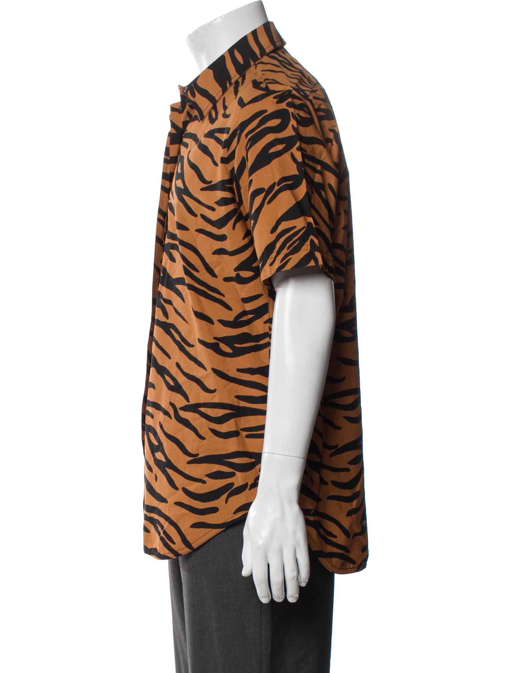 Celine 2016 Animal Print Button-Up Top